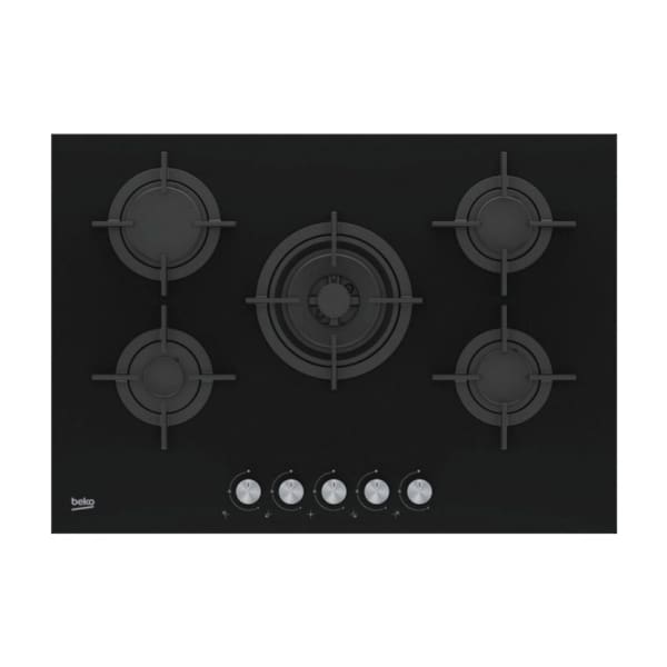 Plaque de cuisson à Gaz BEKO 5 Feux | HILW75222S - 75cm - Noir Plaque de cuisson à Gaz BEKO 5 Feux | HILW75222S - 75cm - Noir